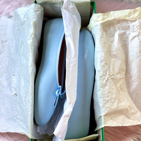 NWT J. CREW Andi Keyhole Ballet Flats in Leather CITY BLUE 6.5 $148 - Picture 4 of 5